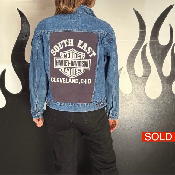 ❌SOLD❌Harley-Davidson Blue Denim Jacket - Picture 1 of 8